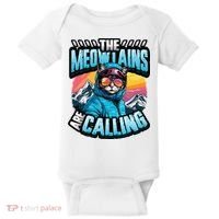 The Meowtains Are Calling Snowboard Cat Skiing Baby Bodysuit thumb 0