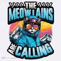 The Meowtains Are Calling Snowboard Cat Skiing Baby Bodysuit thumb 2