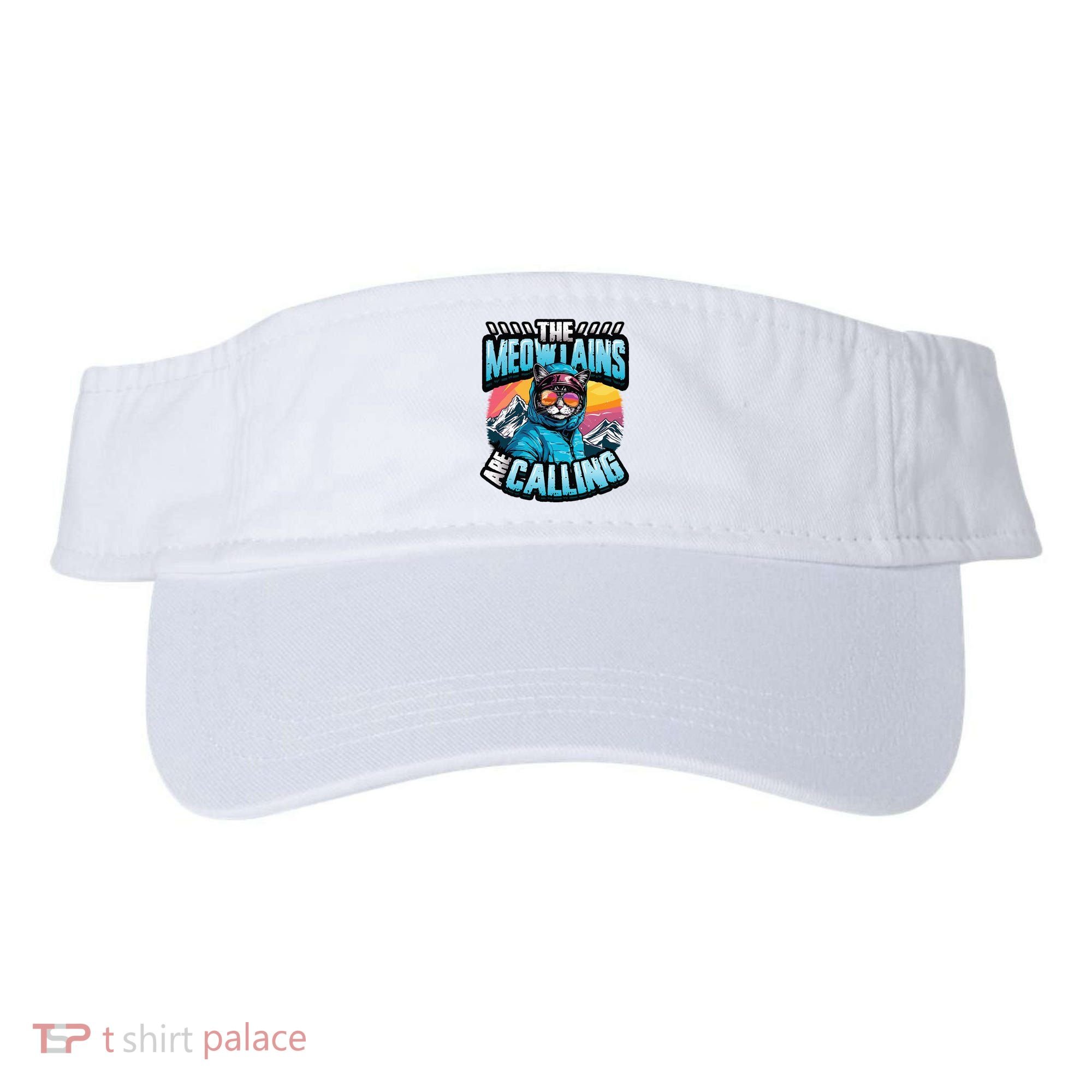 The Meowtains Are Calling Snowboard Cat Skiing Visor