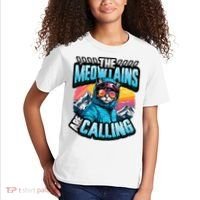 The Meowtains Are Calling Snowboard Cat Skiing Kids T-Shirt thumb 2