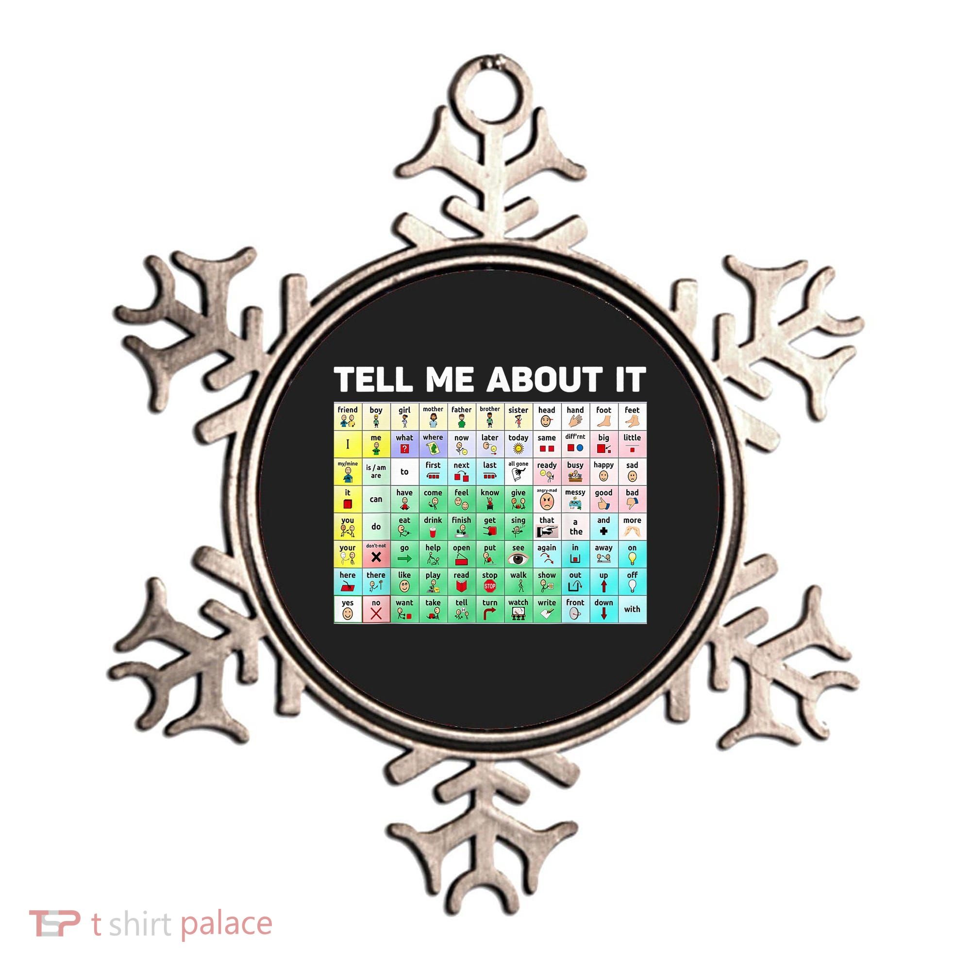 Tell Me About It Speech Language Pathology AAC Sped Teacher Ornament