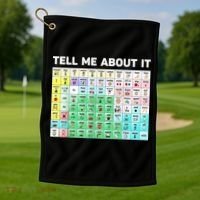Tell Me About It Speech Language Pathology AAC Sped Teacher Golf Towel thumb 1