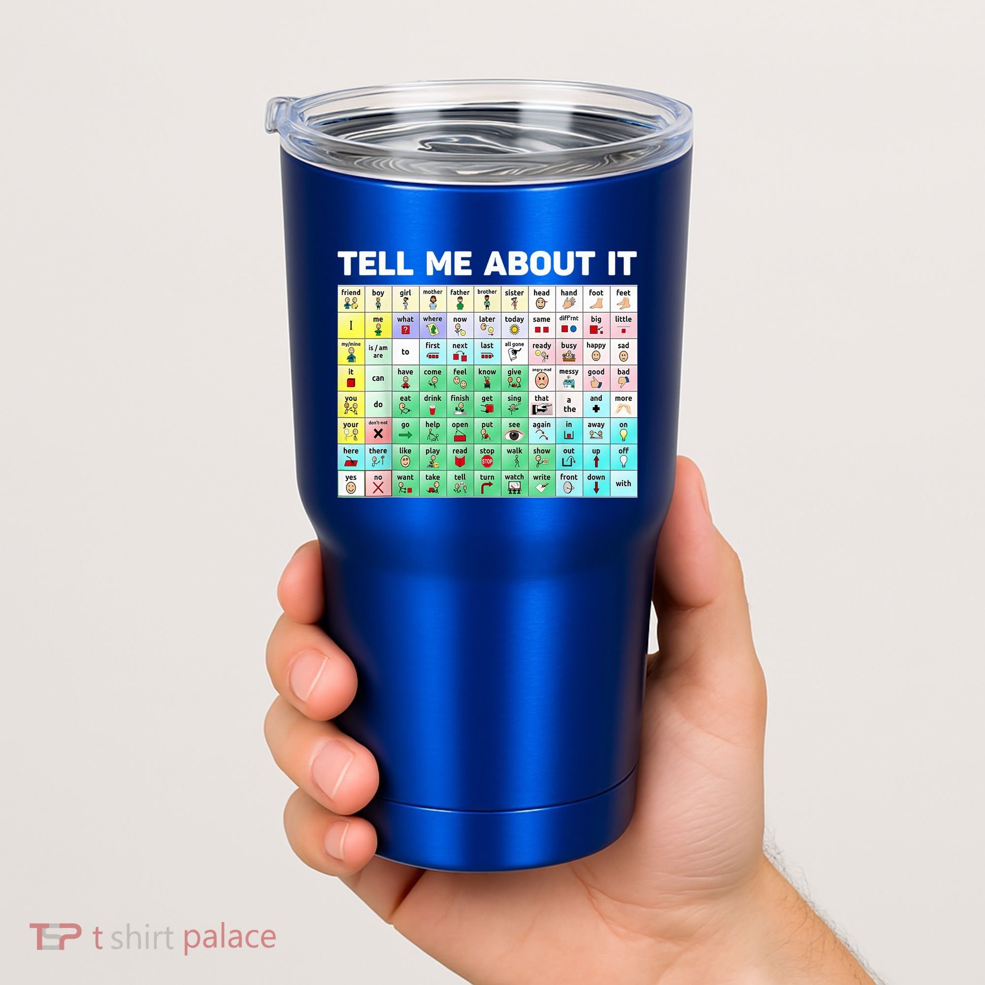 Tell Me About It Speech Language Pathology AAC Sped Teacher Tumbler