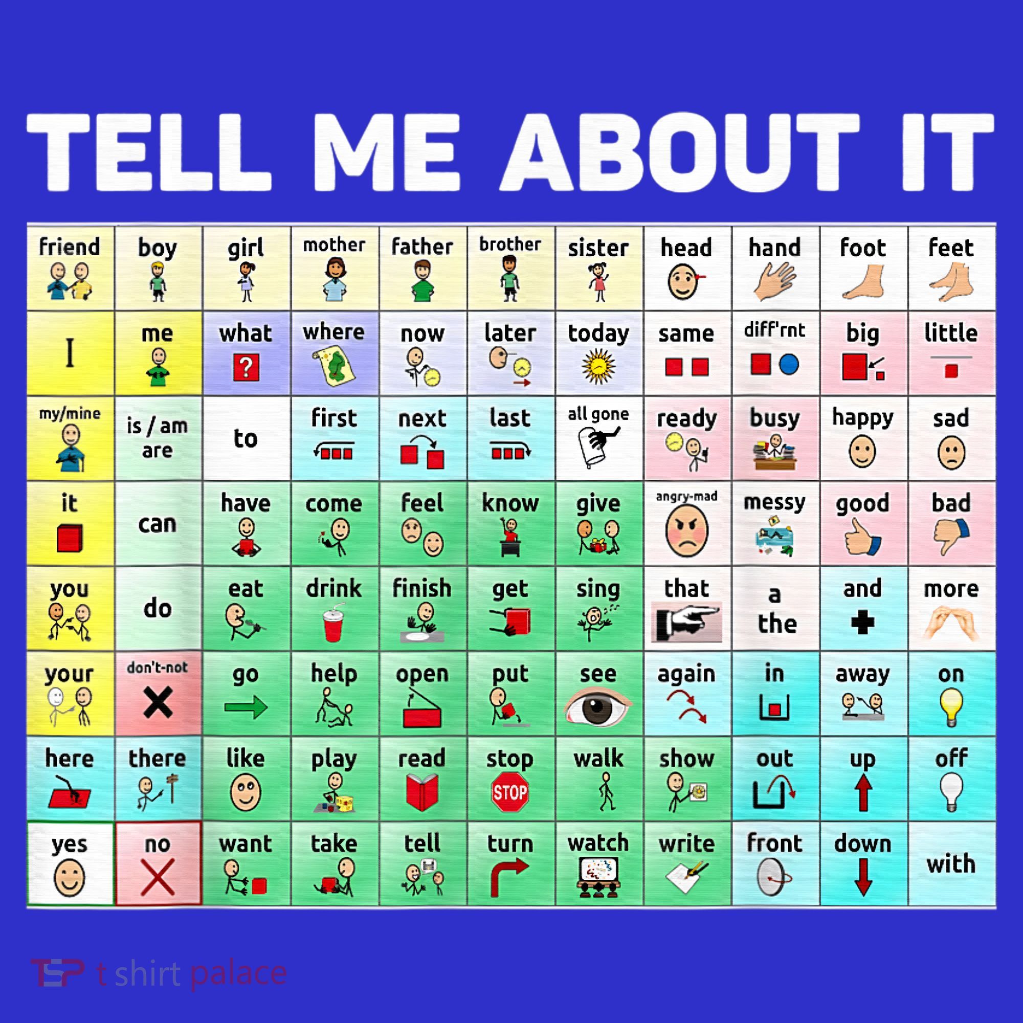 Tell Me About It Speech Language Pathology AAC Sped Teacher Toddler T-Shirt