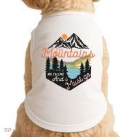 The Mountains Are Calling And I Must Go Doggie Tank thumb 0