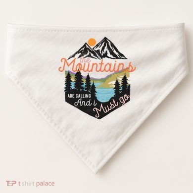 The Mountains Are Calling And I Must Go USA-Made Doggie Bandana