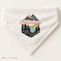 The Mountains Are Calling And I Must Go USA-Made Doggie Bandana thumb 0