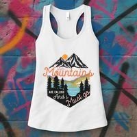 The Mountains Are Calling And I Must Go Women's Tank Top thumb 3