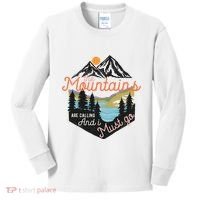 The Mountains Are Calling And I Must Go Kids Long Sleeve Shirt thumb 0