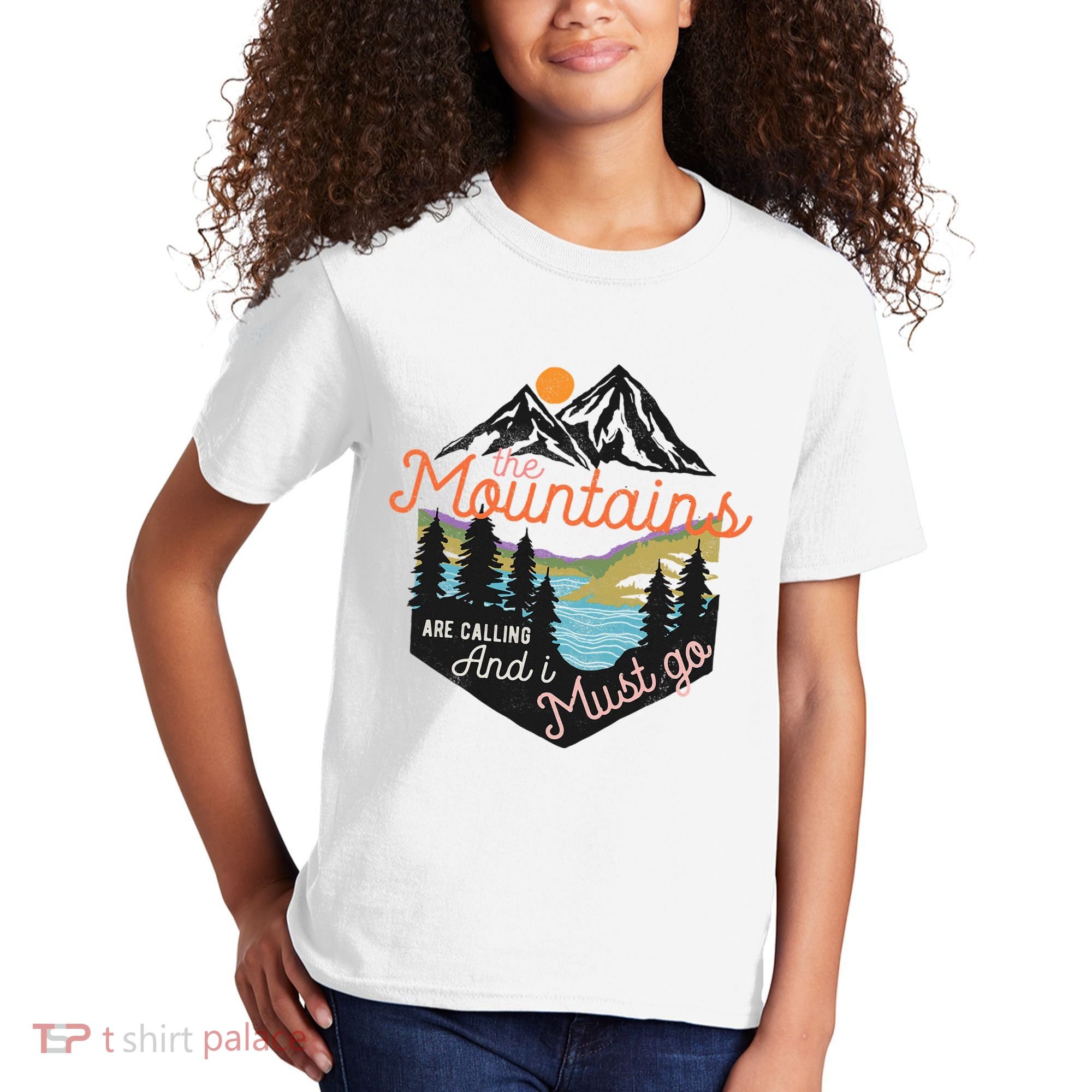 The Mountains Are Calling And I Must Go Kids T-Shirt