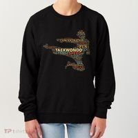 Taekwondo Martial Arts Fighter Tae Kwon Do Words Kicking Women's Sweatshirt thumb 0