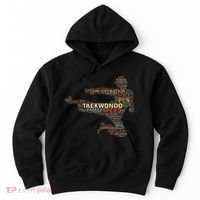 Taekwondo Martial Arts Fighter Tae Kwon Do Words Kicking Hoodie thumb 0