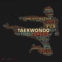 Taekwondo Martial Arts Fighter Tae Kwon Do Words Kicking Apron thumb 3