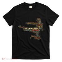 Taekwondo Martial Arts Fighter Tae Kwon Do Words Kicking T-Shirt thumb 0