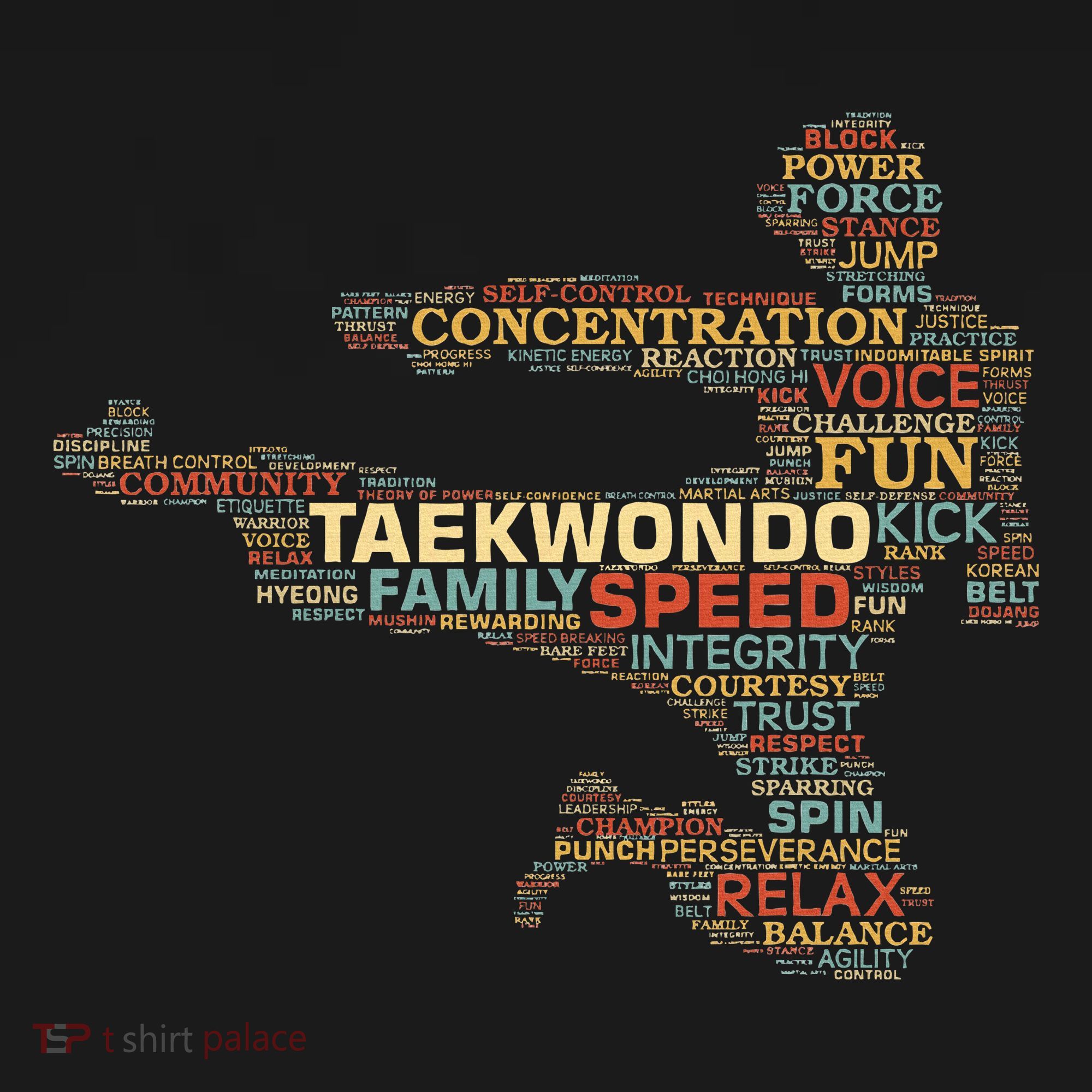 Taekwondo Martial Arts Fighter Tae Kwon Do Words Kicking Ornament