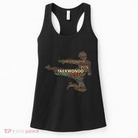 Taekwondo Martial Arts Fighter Tae Kwon Do Words Kicking Women's Tank Top thumb 0