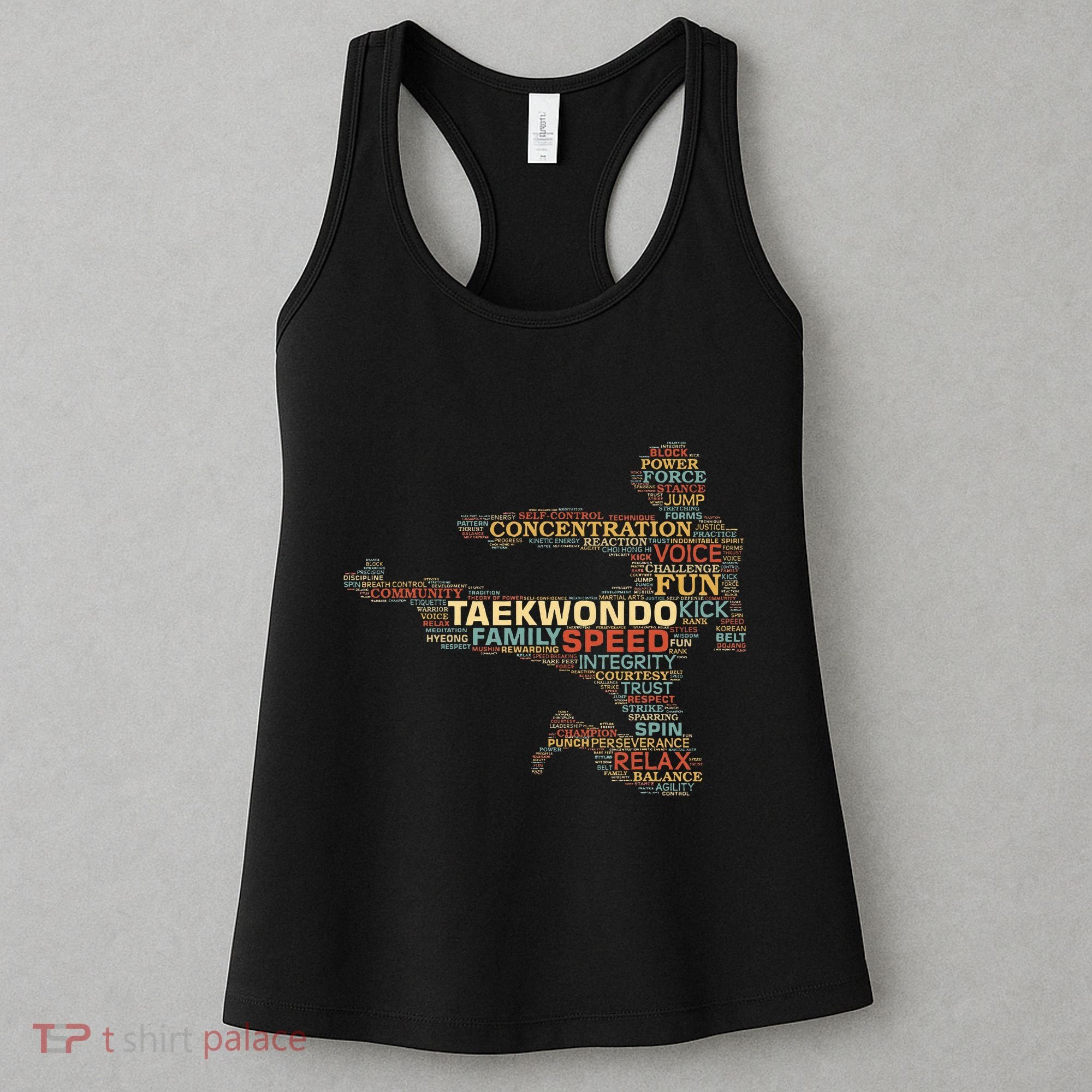 Taekwondo Martial Arts Fighter Tae Kwon Do Words Kicking Women's Tank Top
