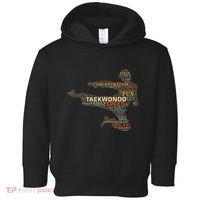 Taekwondo Martial Arts Fighter Tae Kwon Do Words Kicking Toddler Hoodie thumb 0