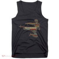 Taekwondo Martial Arts Fighter Tae Kwon Do Words Kicking Tank Top thumb 0