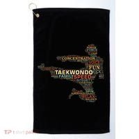 Taekwondo Martial Arts Fighter Tae Kwon Do Words Kicking Golf Towel thumb 0