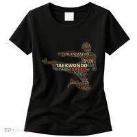 Taekwondo Martial Arts Fighter Tae Kwon Do Words Kicking Women's T-Shirt thumb 0