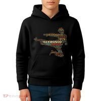 Taekwondo Martial Arts Fighter Tae Kwon Do Words Kicking Kids Hoodie thumb 4
