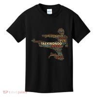 Taekwondo Martial Arts Fighter Tae Kwon Do Words Kicking Kids T-Shirt thumb 0