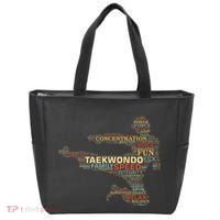 Taekwondo Martial Arts Fighter Tae Kwon Do Words Kicking Tote Bag thumb 0