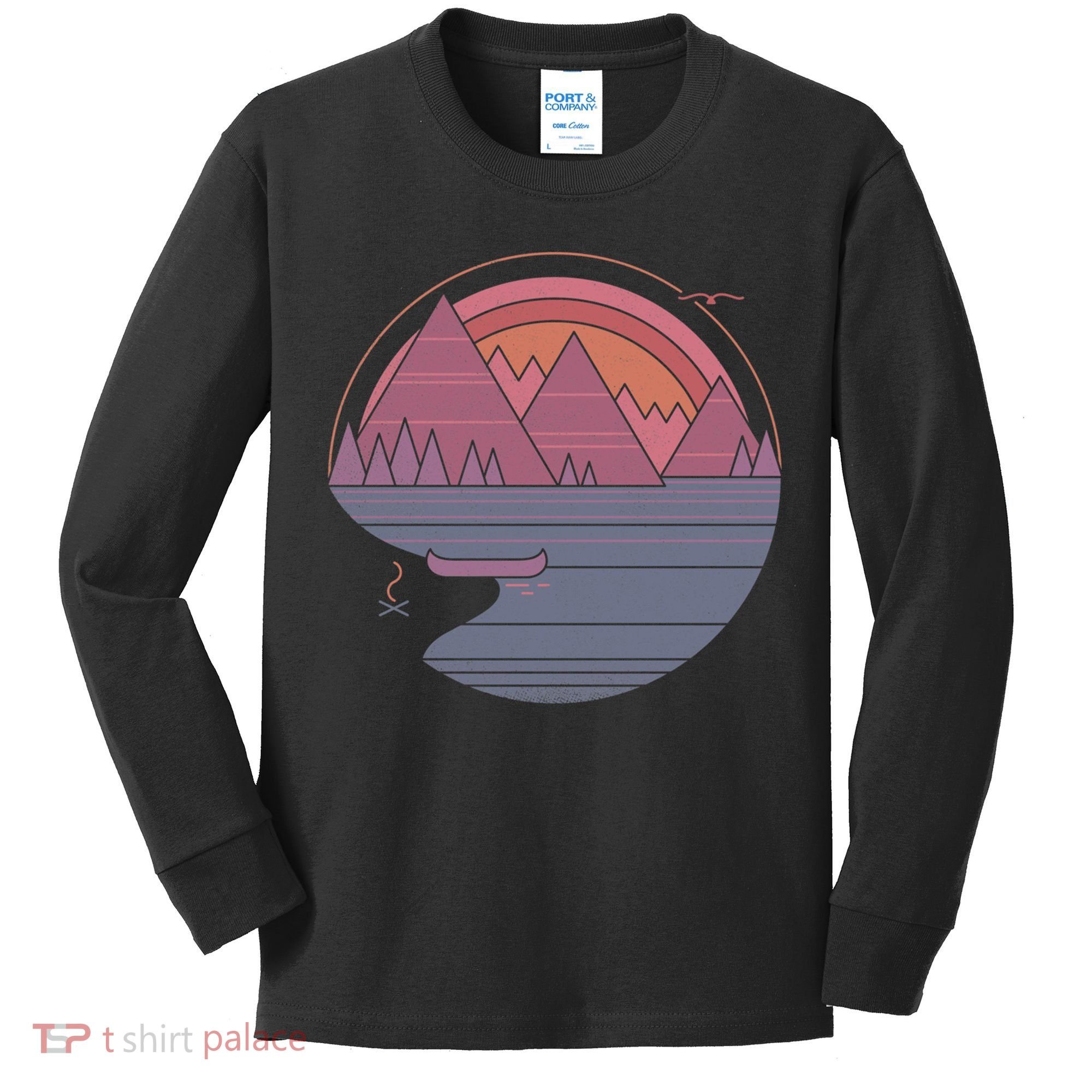 The Mountains Are Calling Kids Long Sleeve Shirt
