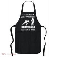 Touch me and your First Krav Maga Lesson is free Fighting Apron thumb 0