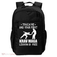 Touch me and your First Krav Maga Lesson is free Fighting Backpack thumb 0