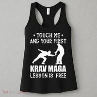 Touch me and your First Krav Maga Lesson is free Fighting Women's Tank Top thumb 3