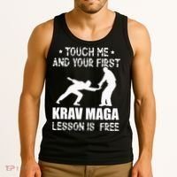 Touch me and your First Krav Maga Lesson is free Fighting Tank Top thumb 3
