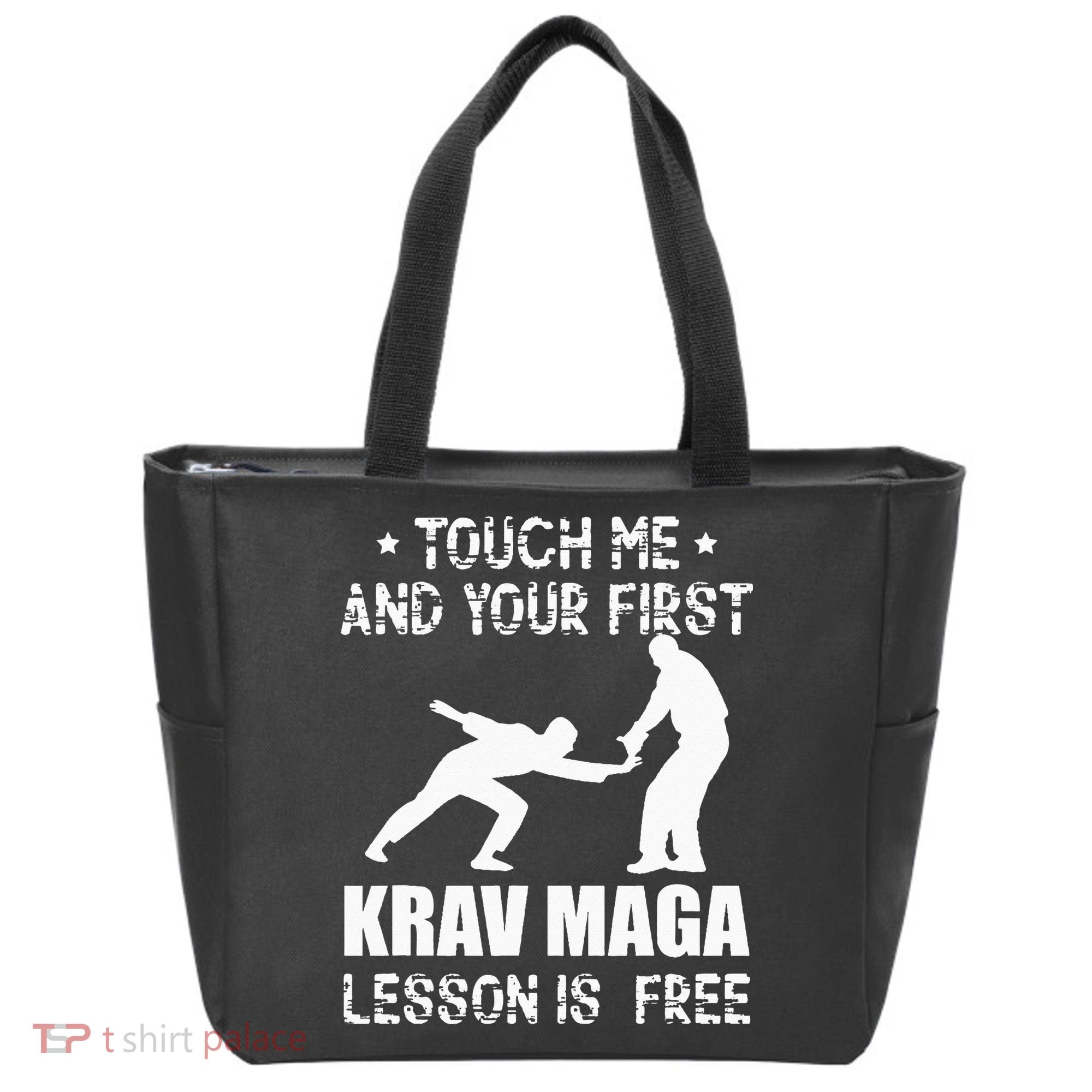 Touch me and your First Krav Maga Lesson is free Fighting Tote Bag