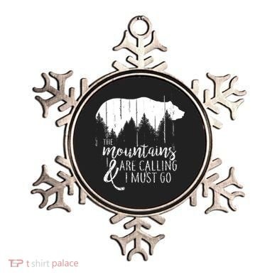 The Mountains Are Calling And I Must Go Wild Bear Cute Gift Ornament