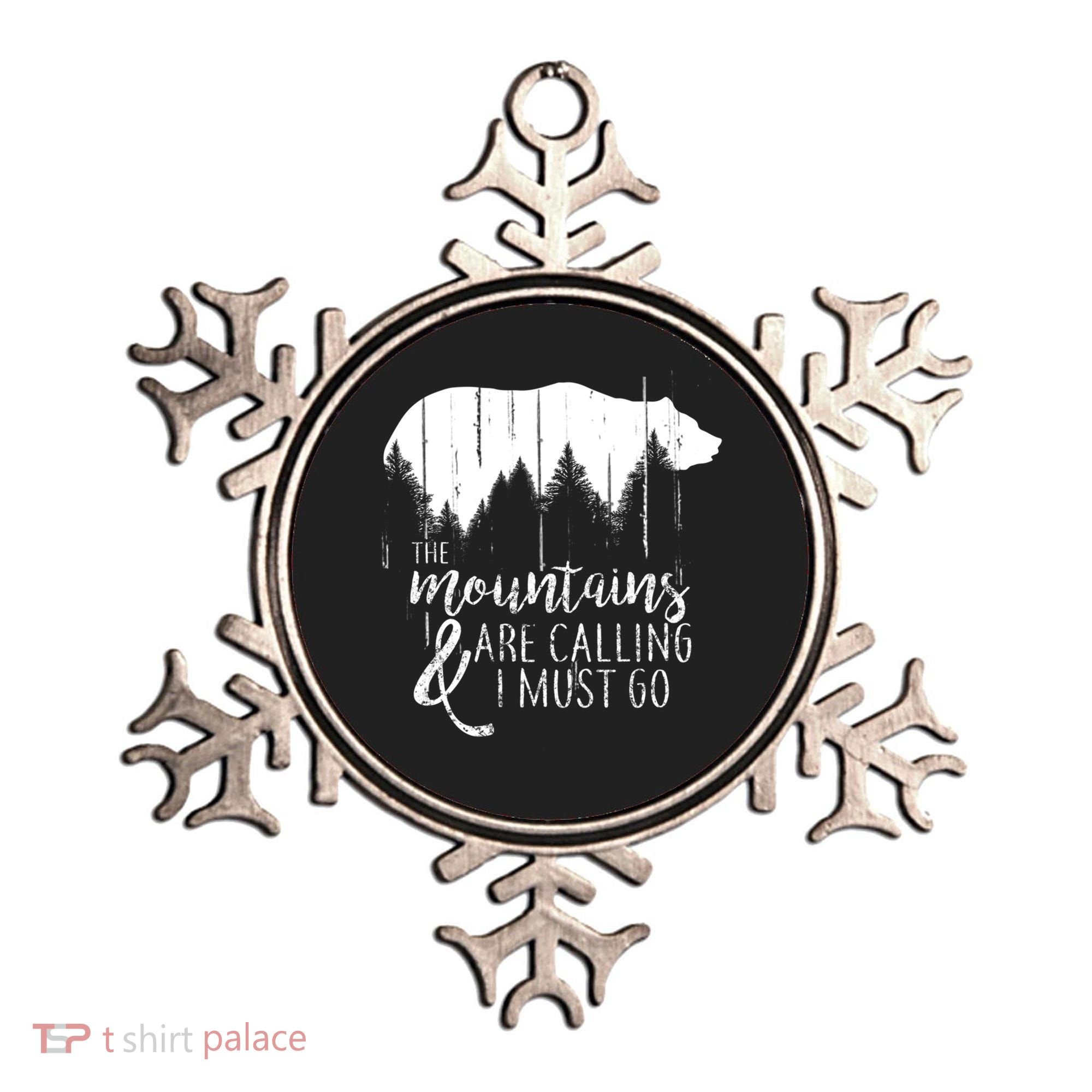 The Mountains Are Calling And I Must Go Wild Bear Cute Gift Ornament