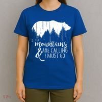 The Mountains Are Calling And I Must Go Wild Bear Cute Gift T-Shirt thumb 4