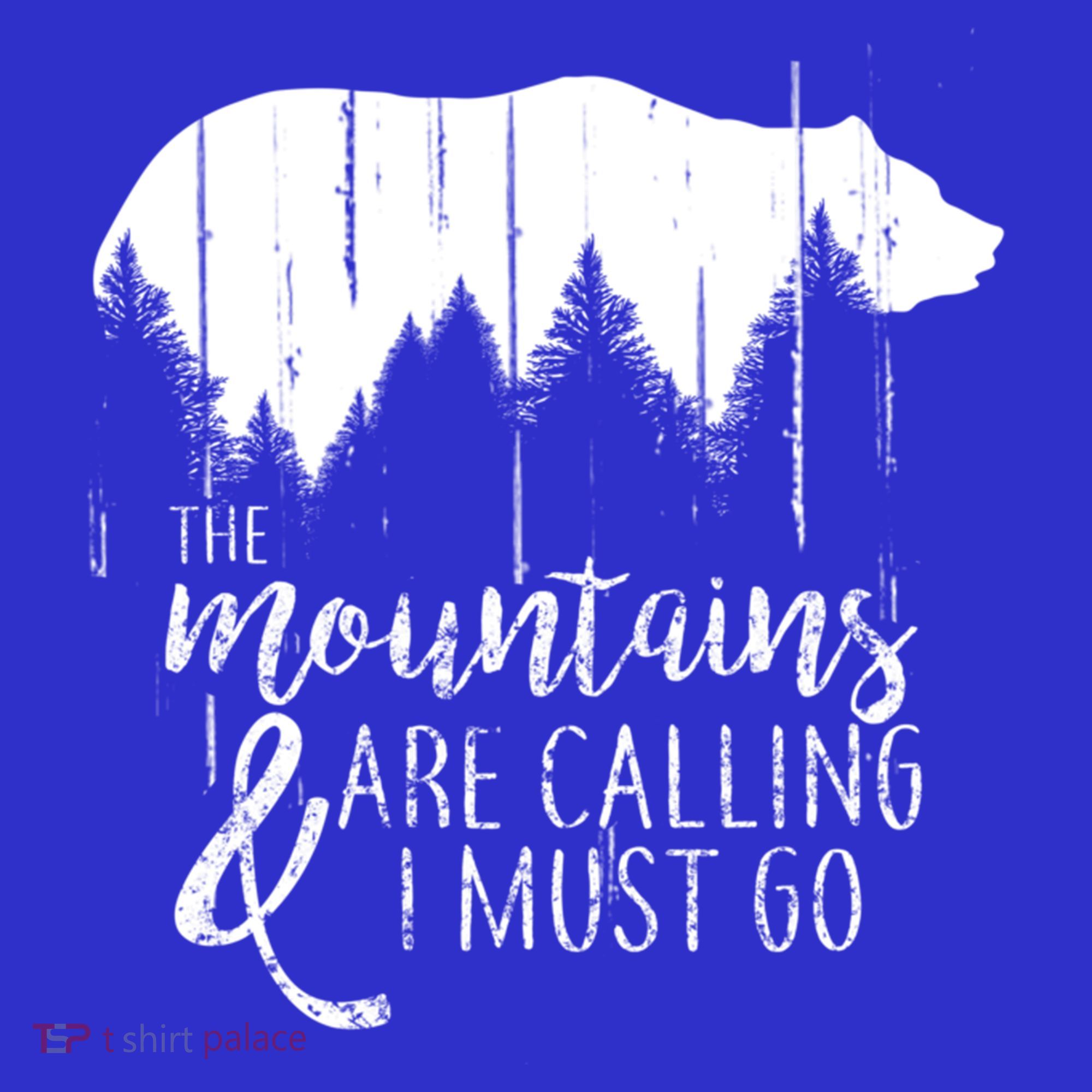 The Mountains Are Calling And I Must Go Wild Bear Cute Gift Coaster