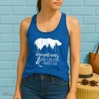 The Mountains Are Calling And I Must Go Wild Bear Cute Gift Women's Tank Top thumb 2