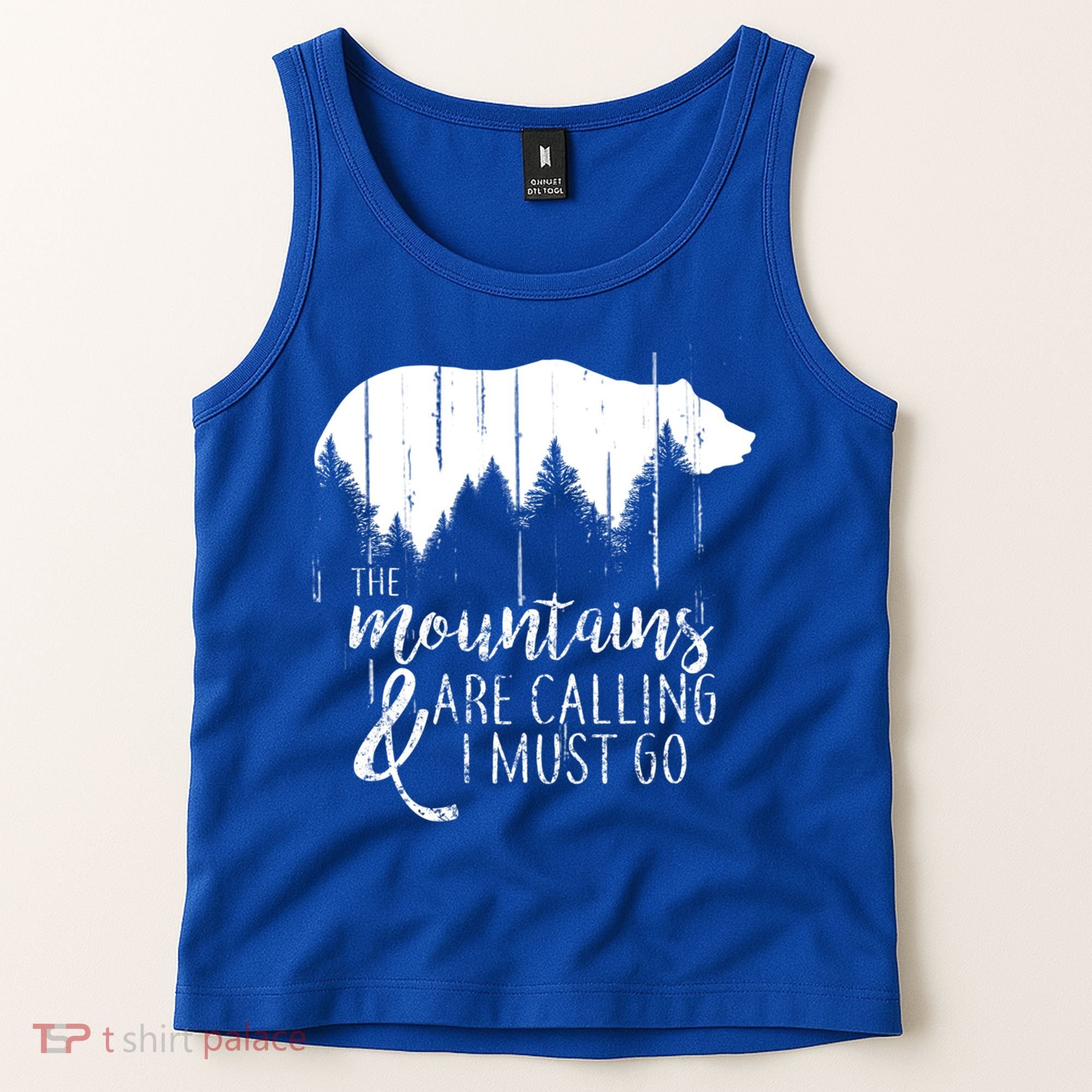 The Mountains Are Calling And I Must Go Wild Bear Cute Gift Tank Top