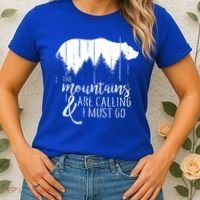 The Mountains Are Calling And I Must Go Wild Bear Cute Gift Women's T-Shirt thumb 2