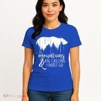 The Mountains Are Calling And I Must Go Wild Bear Cute Gift Women's T-Shirt thumb 4