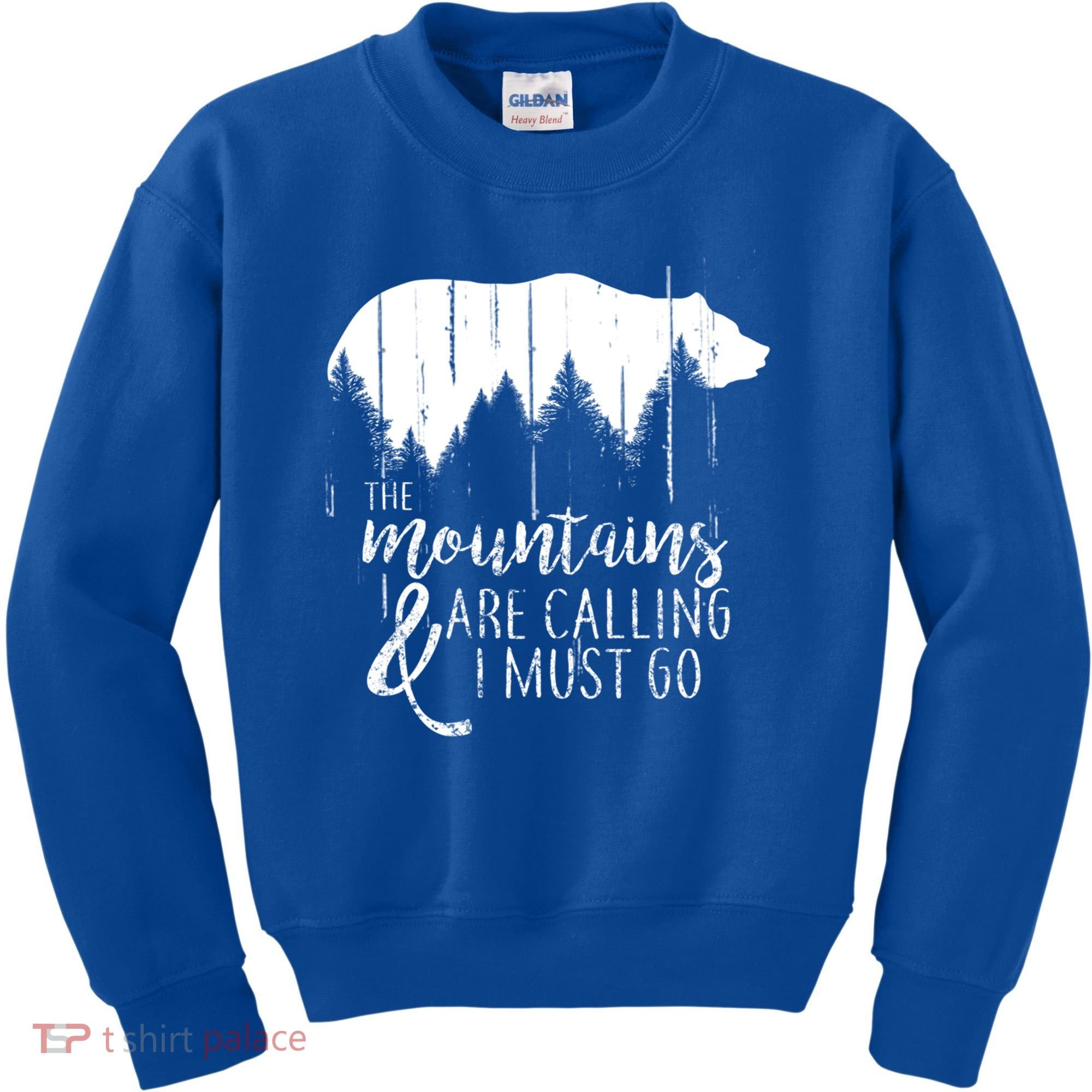 The Mountains Are Calling And I Must Go Wild Bear Cute Gift Kids Sweatshirt