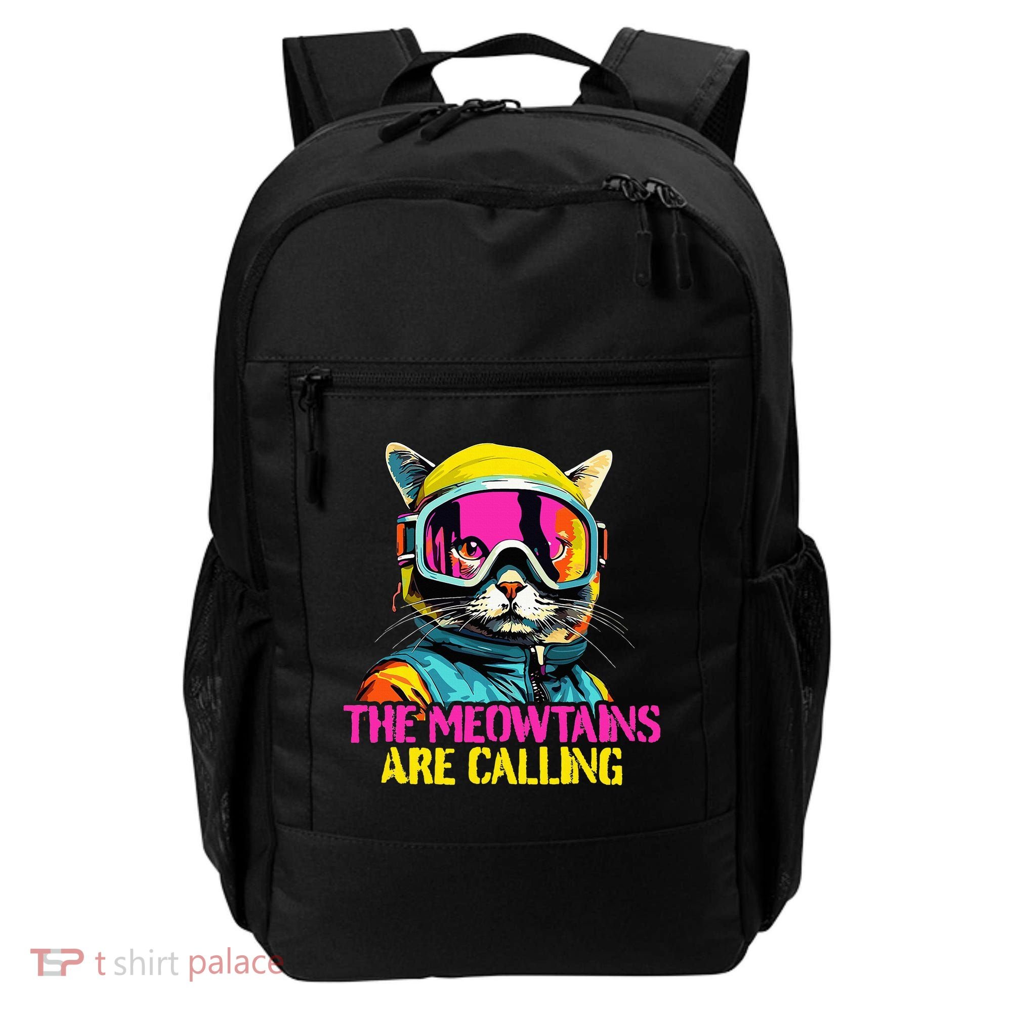 The meowtains are calling Cat Snowboard Ski  Backpack