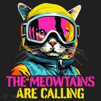 The meowtains are calling Cat Snowboard Ski  Beanie thumb 2