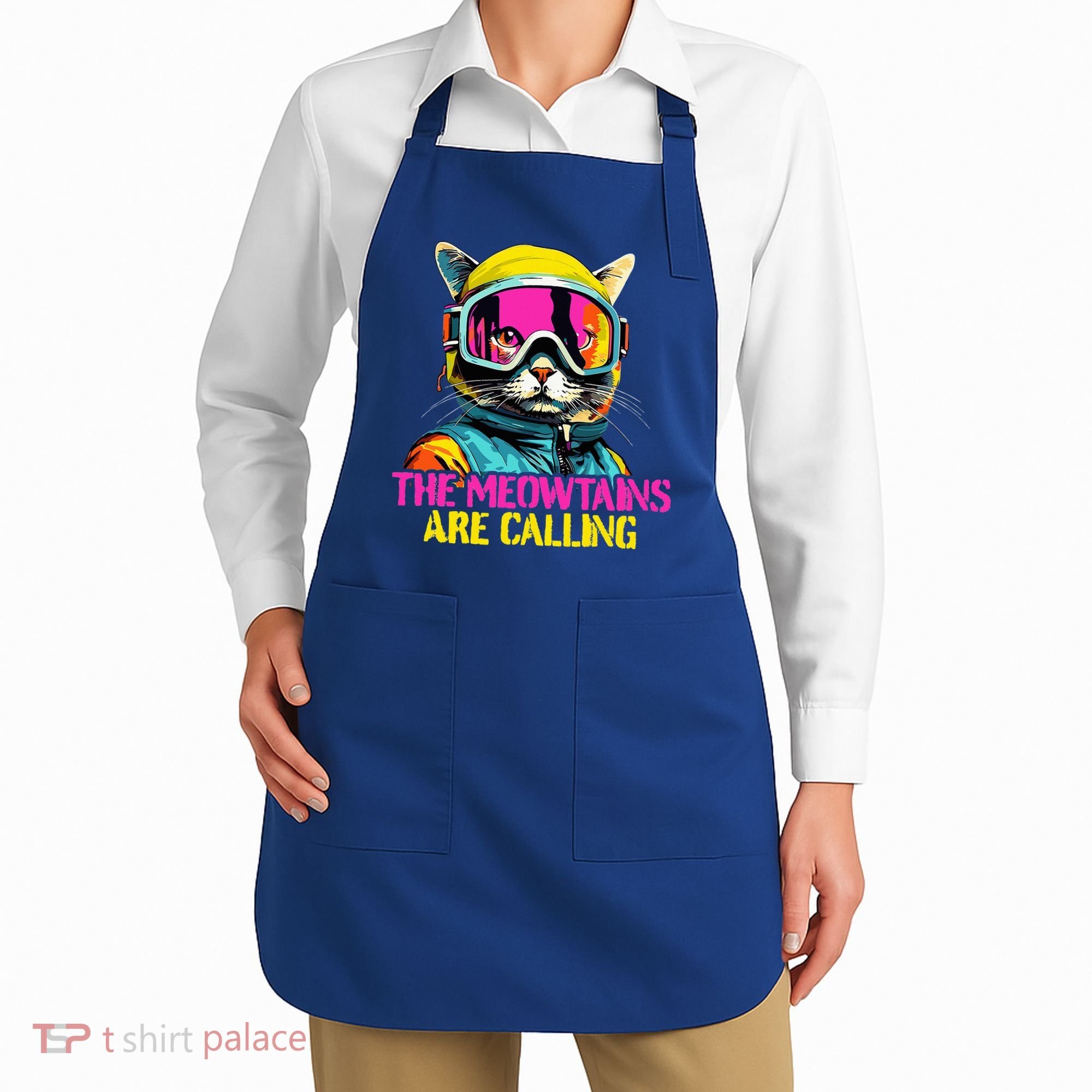 The meowtains are calling Cat Snowboard Ski  Apron