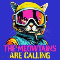 The meowtains are calling Cat Snowboard Ski  Apron thumb 3