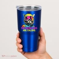 The meowtains are calling Cat Snowboard Ski  Tumbler thumb 2