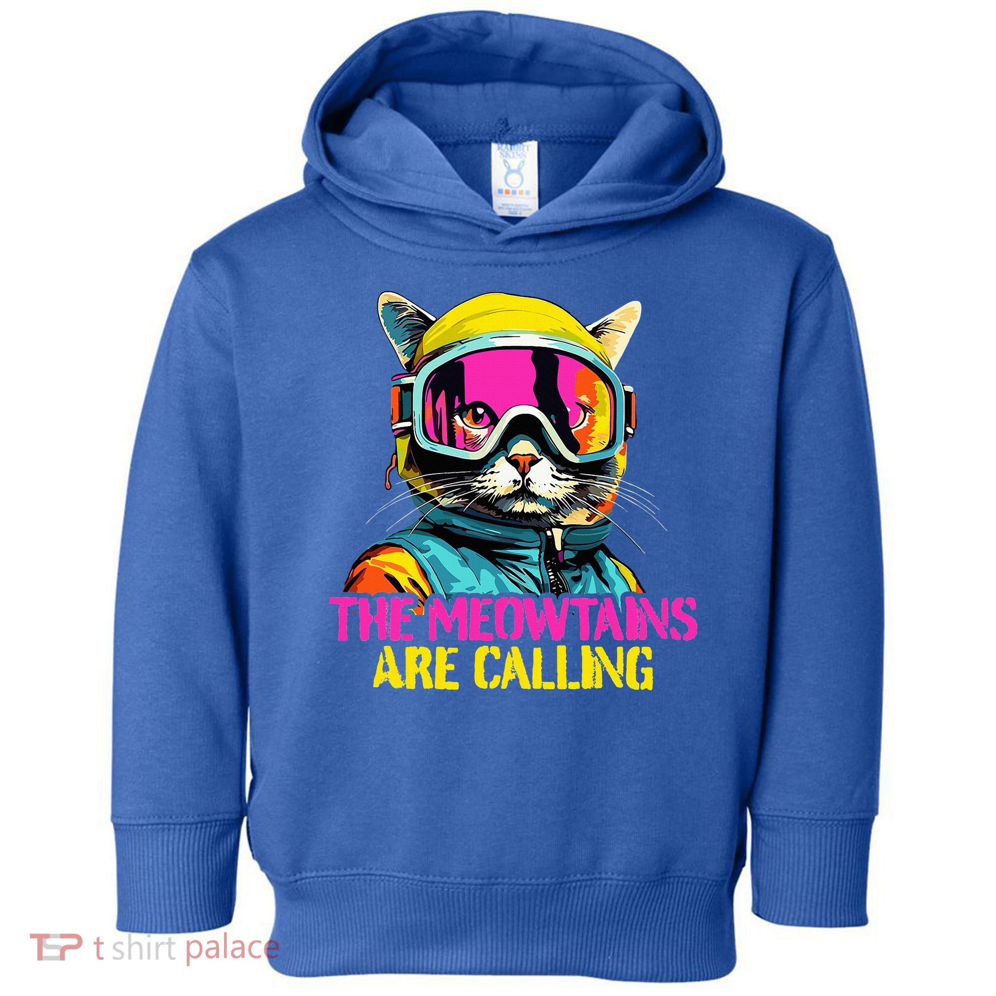 The meowtains are calling Cat Snowboard Ski  Toddler Hoodie