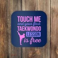 Touch Me And Your First Taekwondo Lesson Is Free Martial Art Coaster thumb 0
